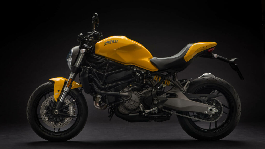 Striking Yellow Ducati Monster 821 Wallpaper for Bike Enthusiasts