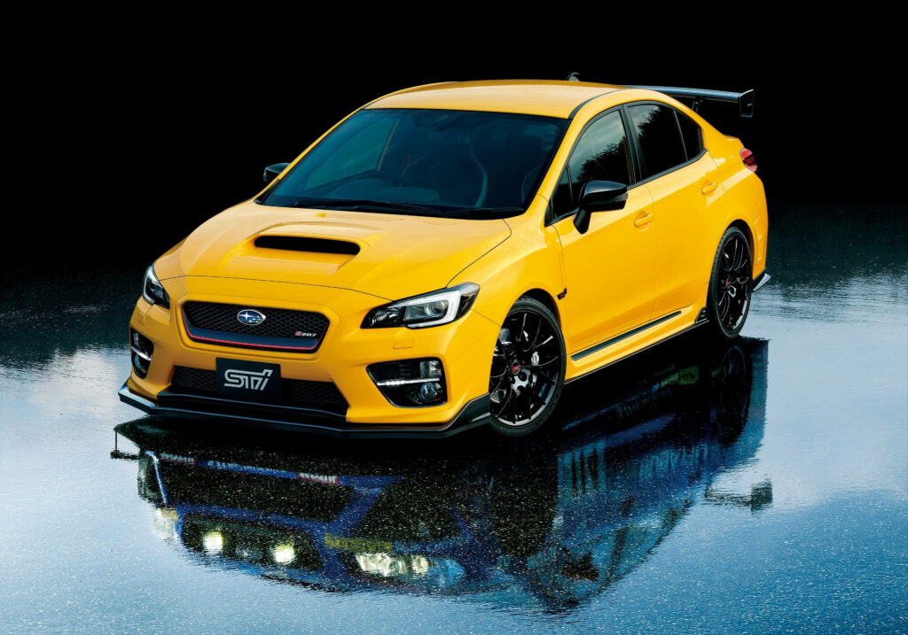 Stunning Yellow Subaru WRX STI 4K Wallpaper Background