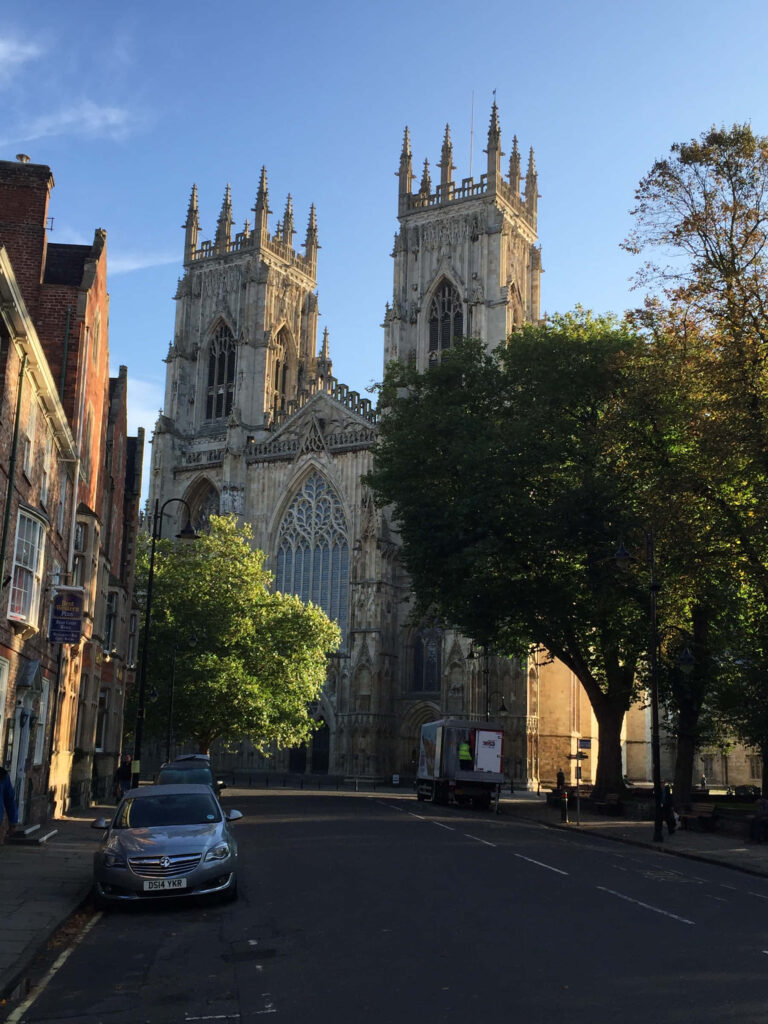 Stunning York Minster Side View: Gothic Architecture Wallpaper