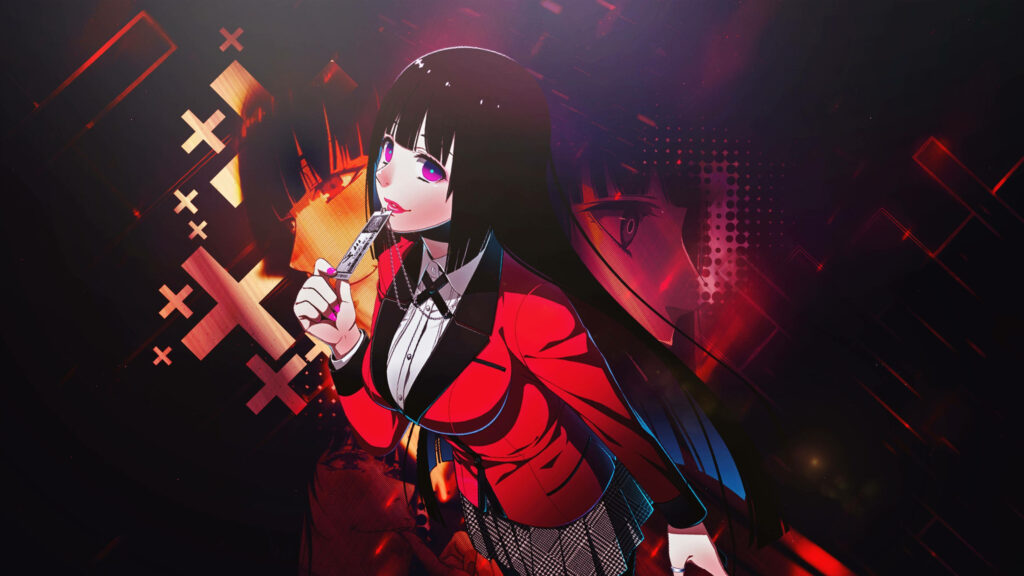 Vibrant 4K Anime Wallpaper: Yumeko Jabami from Kakegurui