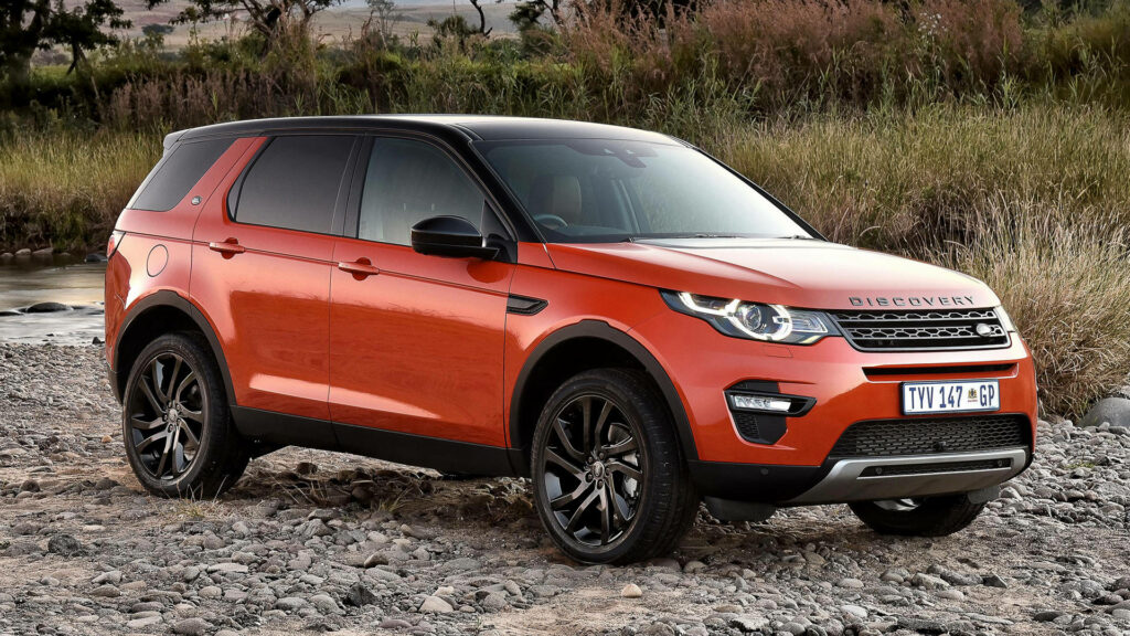 Glossy Orange Land Rover Discovery iPhone Wallpaper: Adventure Awaits!