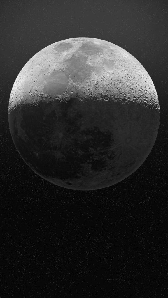 Stunning Moon Crater iPhone Wallpaper - Starry Outer Space Background
