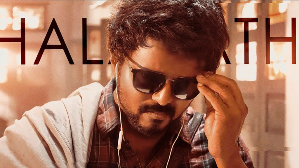 Stylish Master Vijay: A Captivating Image of the Actor with Black Glasses Wallpaper