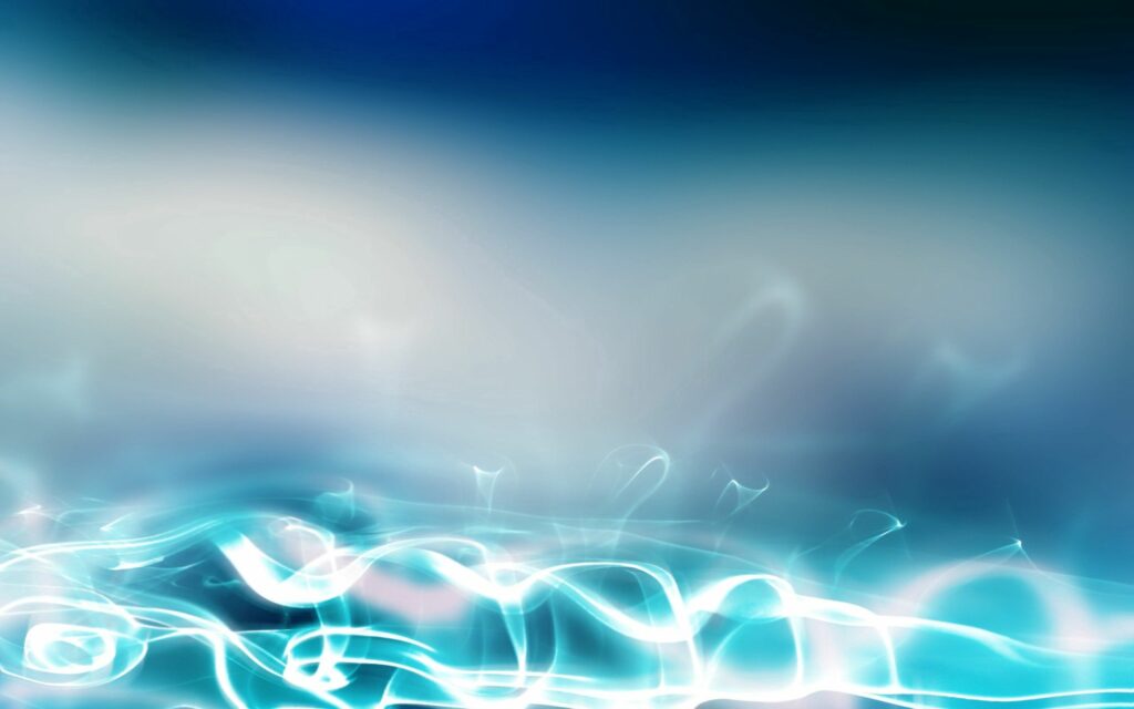 Ethereal Blue Gradient Wallpaper with Swirling White Light Patterns
