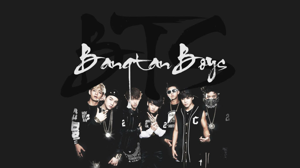 Stylish Bangtan Boys Dynamic Wallpaper: Iconic K-Pop Group Design