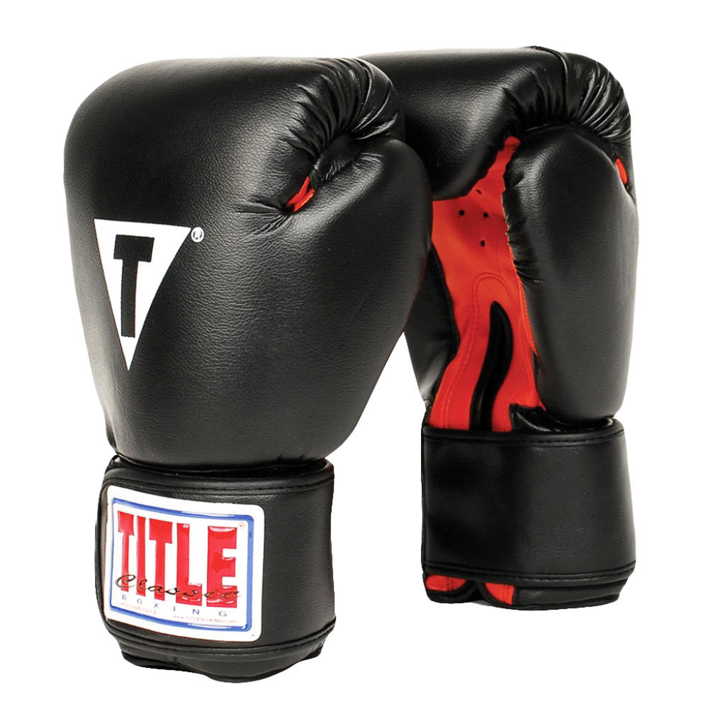 Stylish Black and Red Boxing Gloves Wallpaper Background Design