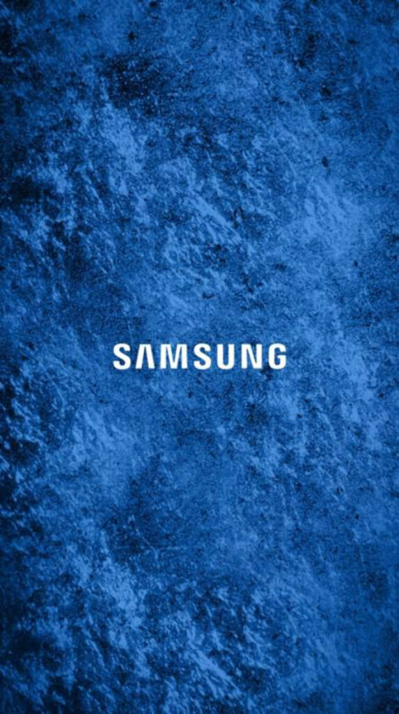 Sleek Blue Textured Wallpaper with Minimalist Samsung Logo