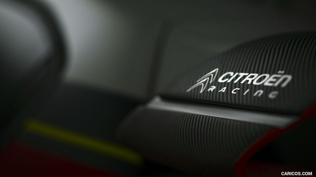 Citroën Racing Logo on Carbon Fiber: Modern Wallpaper Background