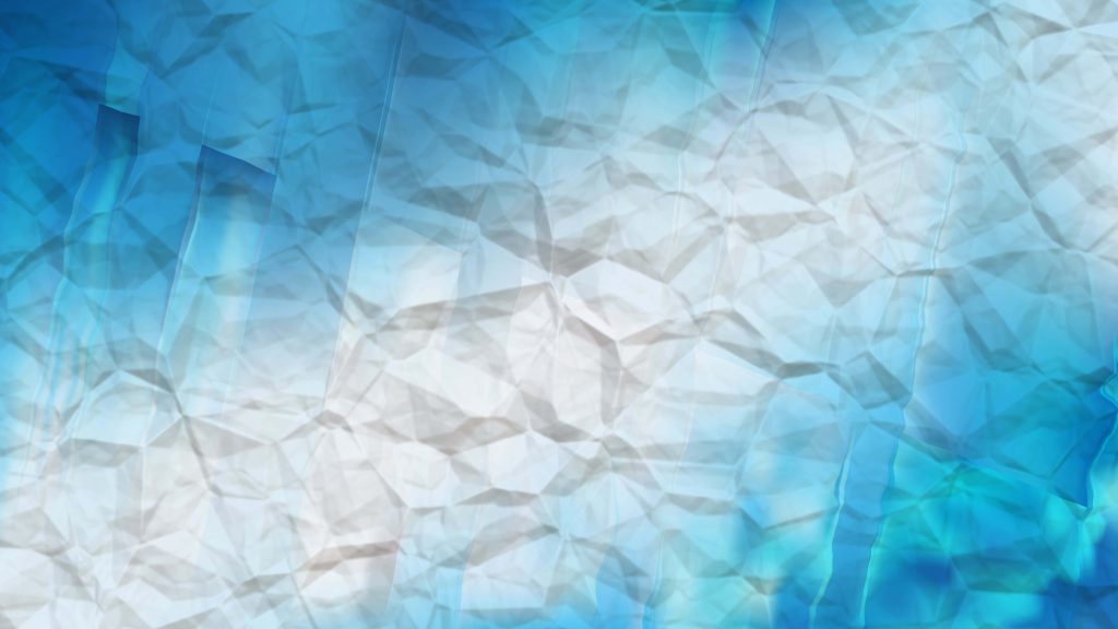 Crumpled paper wallpaper with abstract blue and white gradient and textured folded design