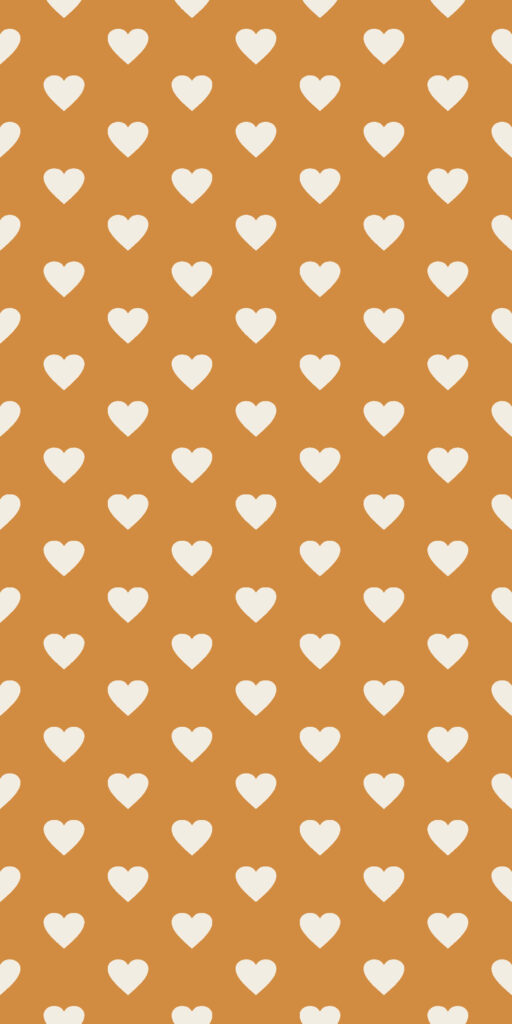 Stylish Dark Orange Heart Pattern Wallpaper - Aesthetic Minimalism