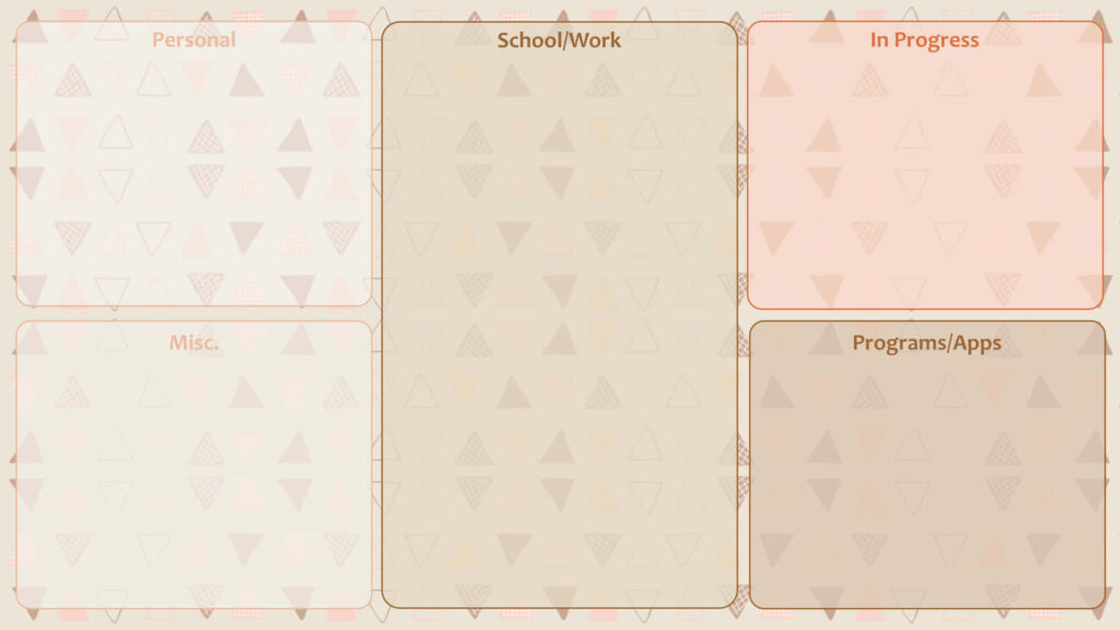 Stylish Minimalist Wallpaper with Organized Sections for Desktop