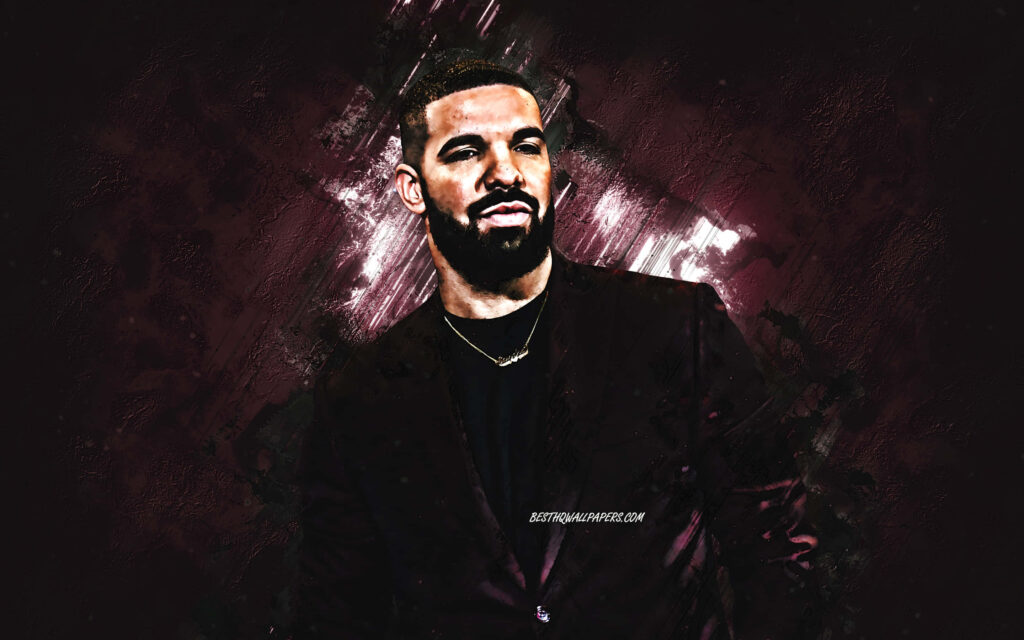 Artistic Drake Wallpaper: Stylish Design with Intense Background