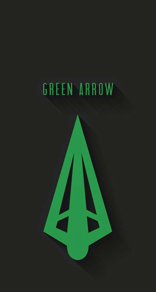 Minimalist Green Arrow Wallpaper: Bold & Stylish Background Design