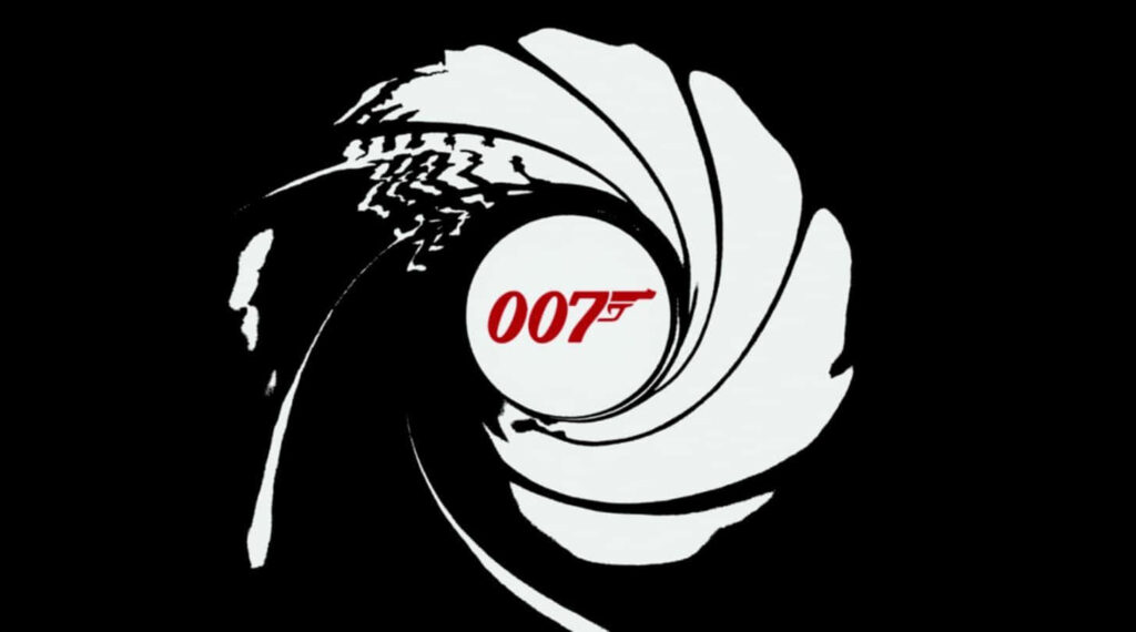 Stylish 007 Wallpaper: Iconic Gun Barrel Design in Black & White