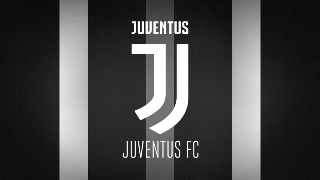 Stylish Juventus F.C. Logo Wallpaper - Modern Black & Gray Design