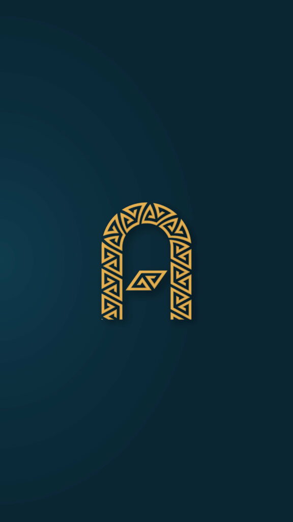 Sleek and Sophisticated Alphabet Art: HD Phone Wallpaper with a Stylish Letter A Logo on Shiny Background