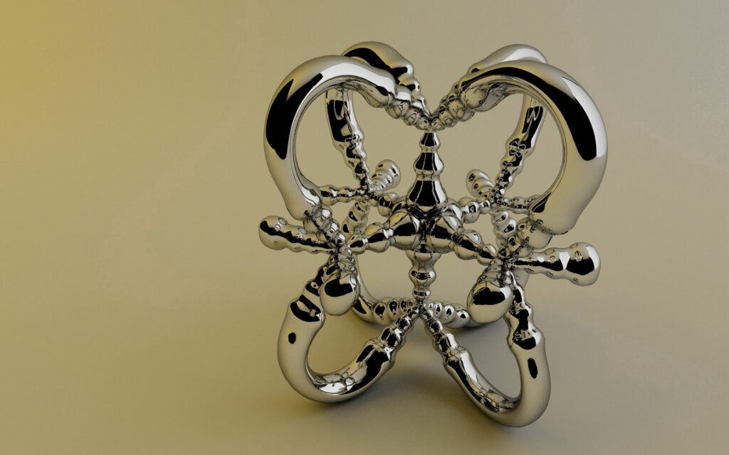 Elegant Metallic Abstract Sculpture Wallpaper - 1920x1200 Background