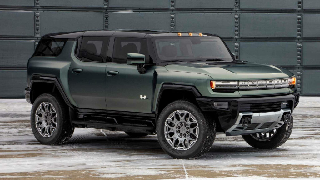 Stylish Metallic Green Hummer SUV Wallpaper: Rugged Adventure Look