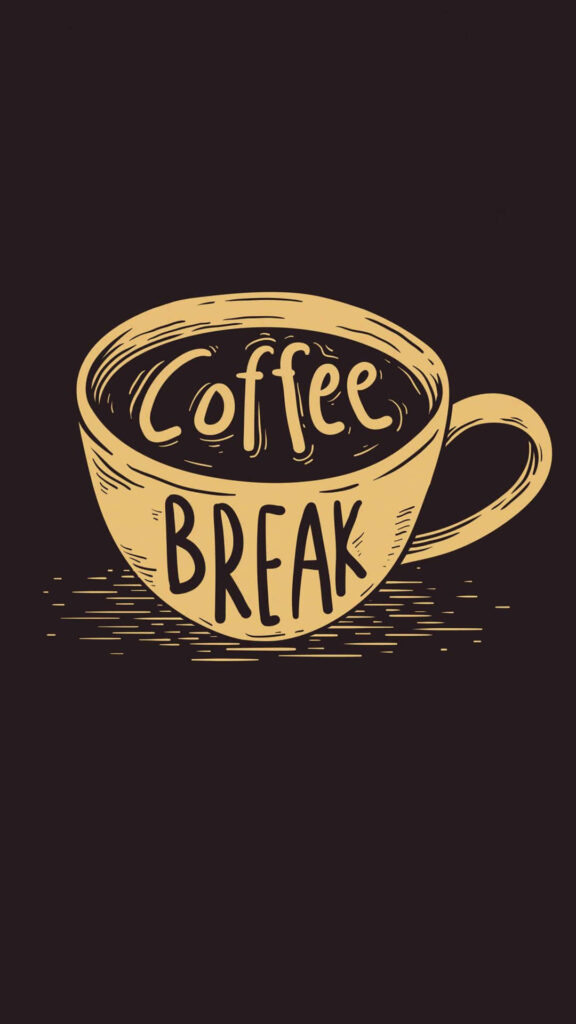 Stylish Minimalist Coffee Cup Wallpaper - Cozy Coffee Break Design