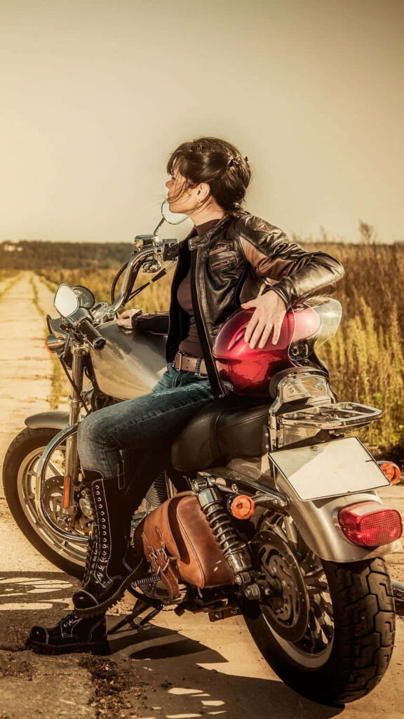 Thrilling Motorcycle Wallpaper: Adventurous Rider on Open Road