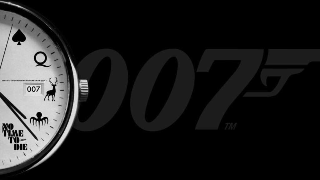 Elegant No Time To Die Watch Wallpaper with 007 Logo Background