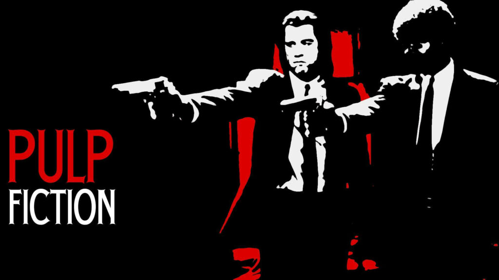 Stylish Pulp Fiction Wallpaper: Vincent Vega & Jules Winnfield