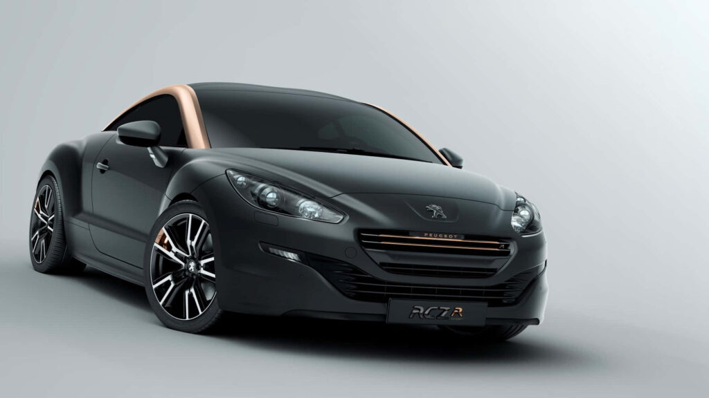 Sleek Red Peugeot RCZ: Aerodynamic Design Wallpaper Background