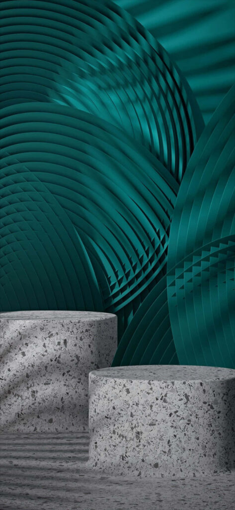 Modern Teal Geometric Samsung M51 Wallpaper Background Design