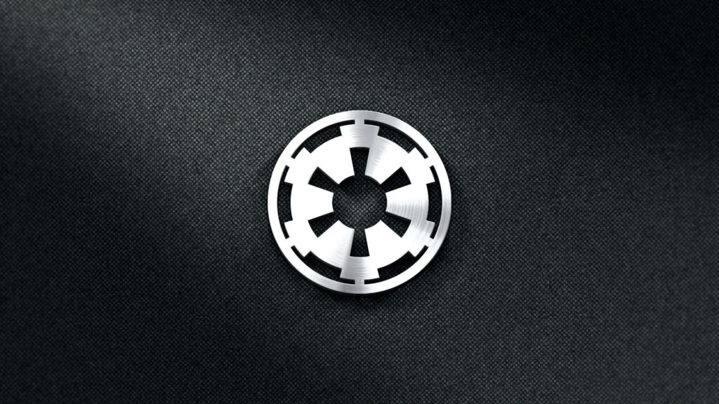 Minimalist Imperial Republic Logo Wallpaper on Dark Textured Background