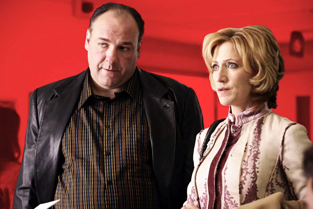 Sopranos Wallpaper: Man and Woman Scene Background