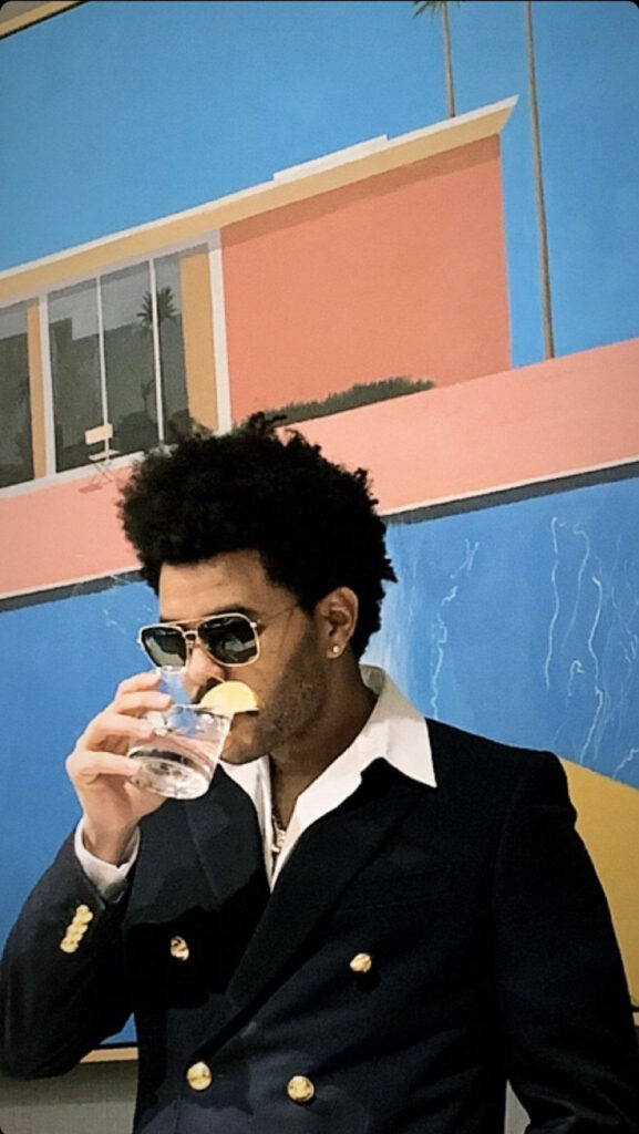 Stylish The Weeknd Wallpaper: Sunglasses & Modern Art Background