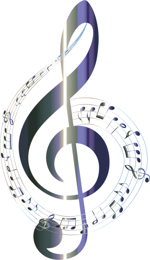 Modern Treble Clef Wallpaper: Abstract Musical Notes Background