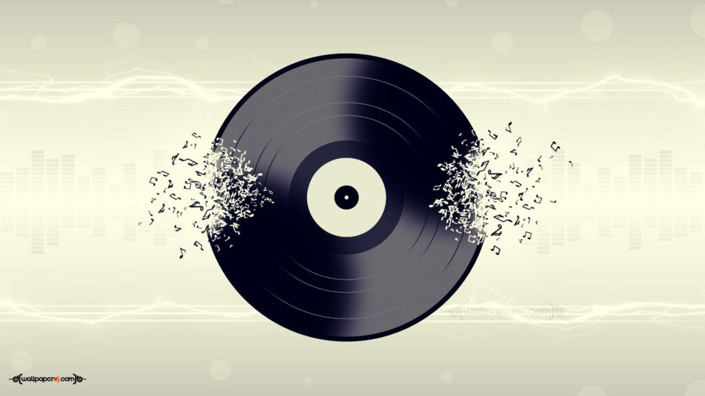 Stylish Vinyl Record Wallpaper for Music Lovers - Modern Design