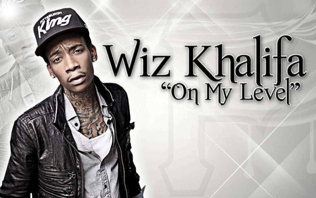 Stylish Wiz Khalifa Wallpaper: 'On My Level' Design with Tattoos
