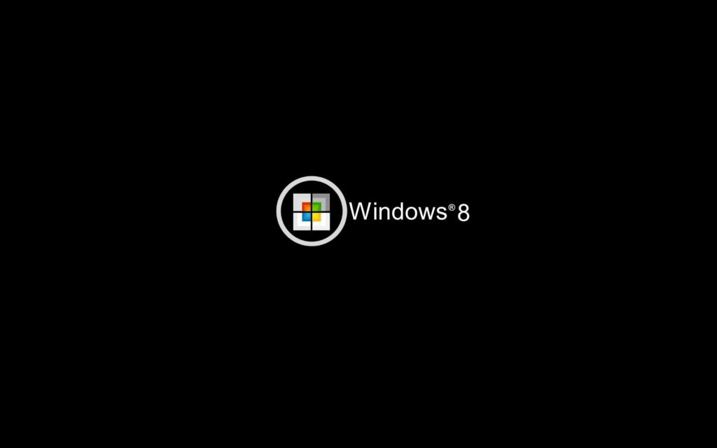 Windows 8: A Strikingly Sleek HD Wallpaper in Black