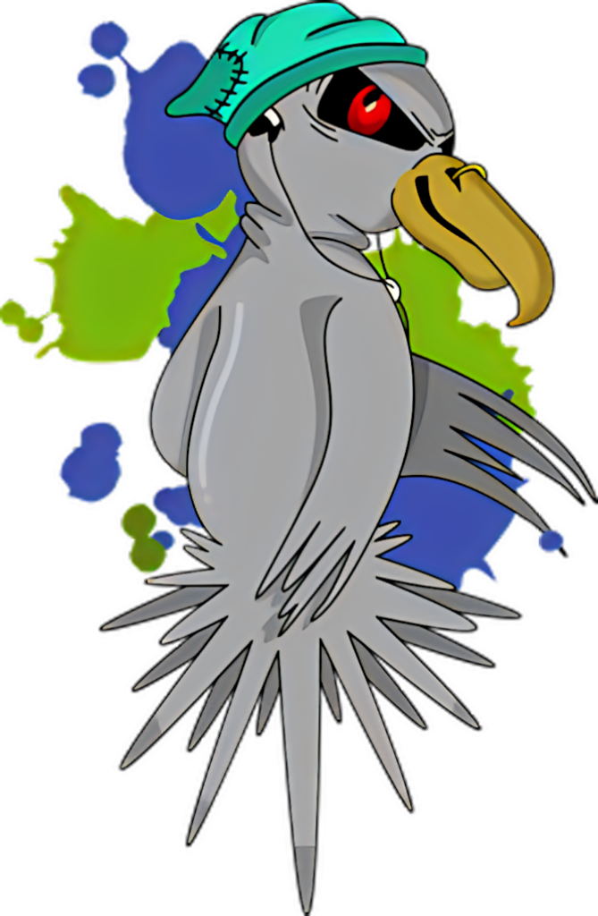 Edgy Bird Wallpaper: Vibrant Colors & Sharp Lines in Unique Design