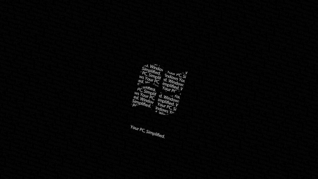 Stylized Windows Logo Wallpaper: Monochrome Minimalist Design