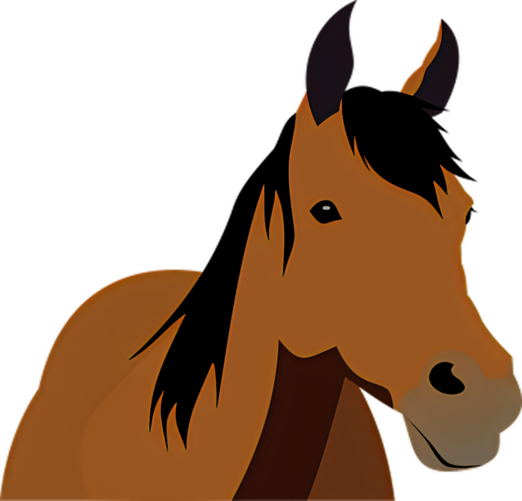 Stylized Brown Horse Wallpaper: Clean Lines & Earthy Tones