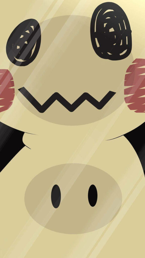Artistic Cartoon Character Wallpaper: Minimalist Design & Soft Colors