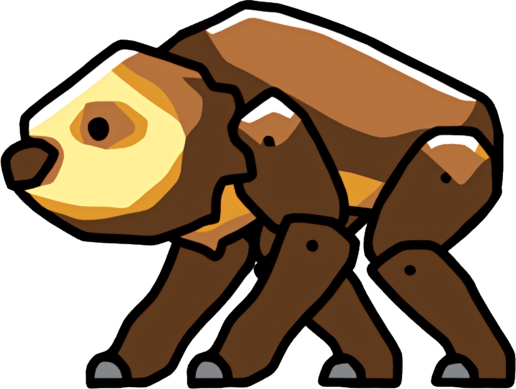 Abstract Cartoon Sloth Wallpaper: Bold & Playful Geometric Design