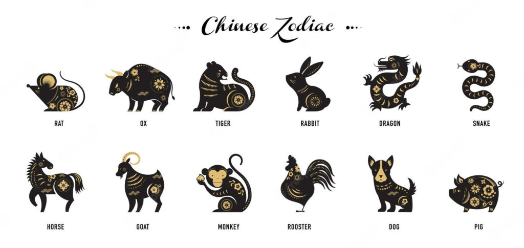 Elegant Chinese Zodiac Wallpaper: Intricate Animal Illustrations
