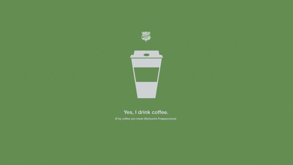 Stylized Coffee Cup Wallpaper: 'Yes, I Drink Coffee' Humor