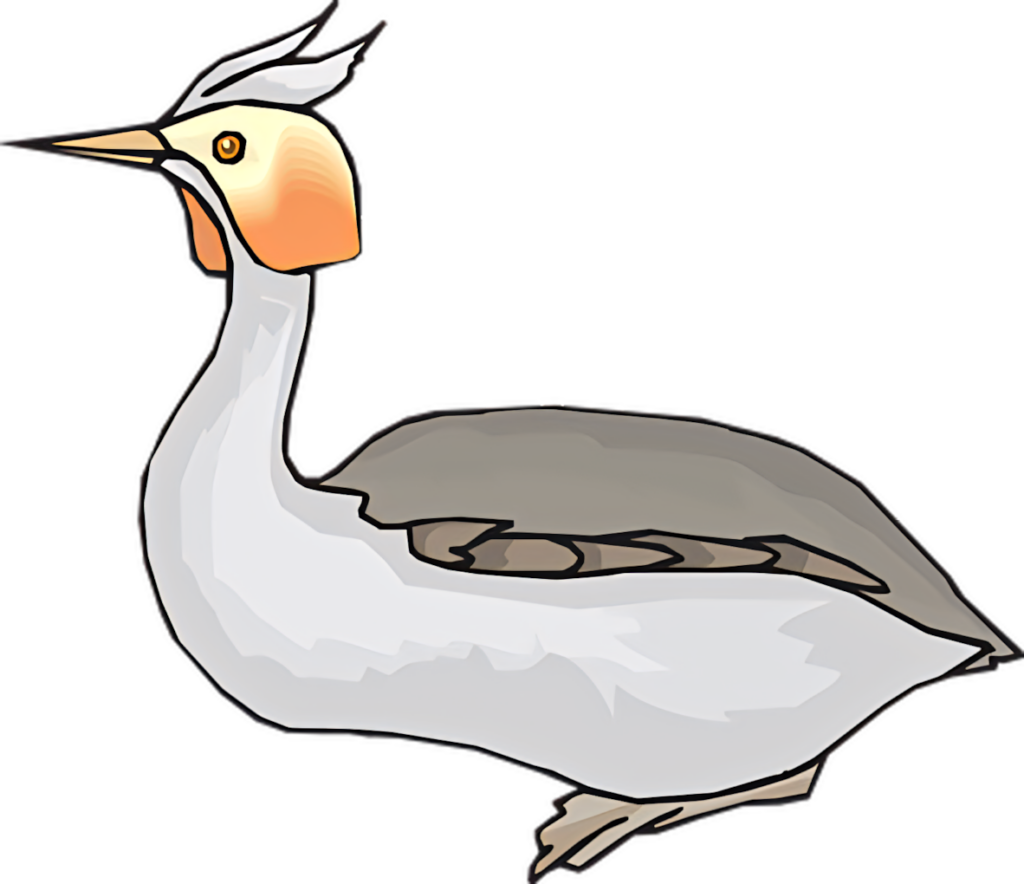 Elegant Crested Bird Wallpaper: Stylish Illustration & Soft Colors
