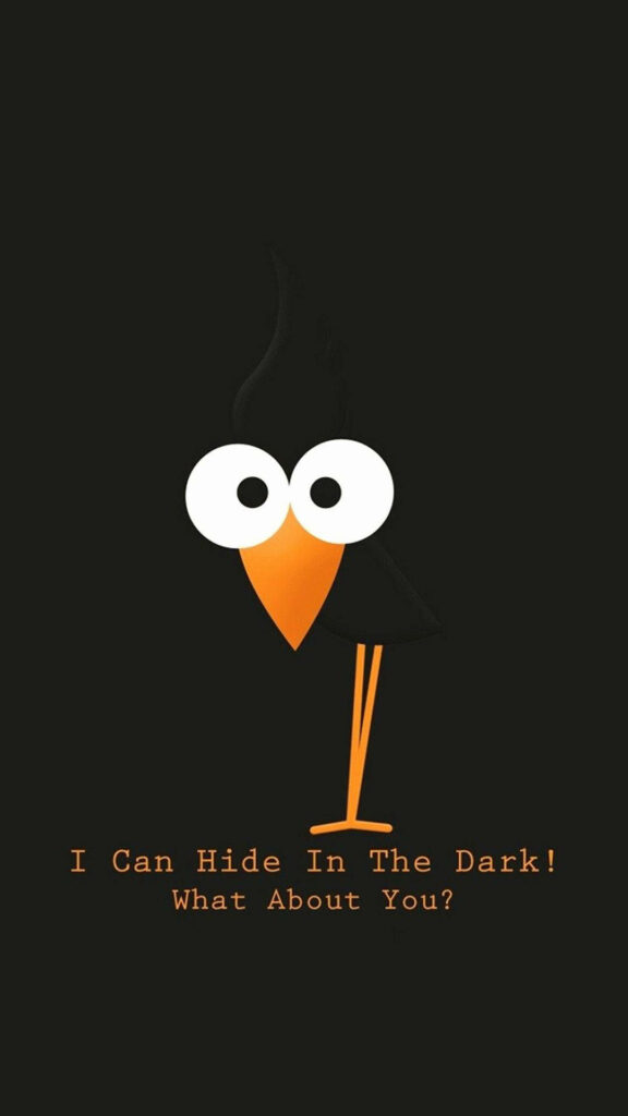 Playful Crow Wallpaper: 'I Can Hide In The Dark!' Humor & Style