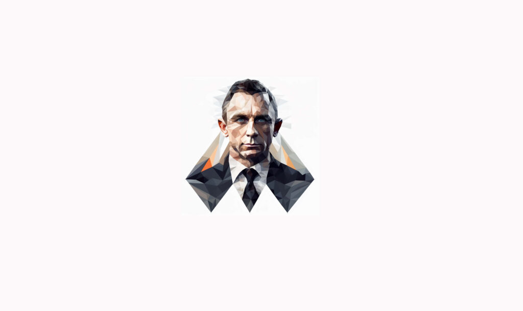 Stylized James Bond Geometric Wallpaper: Modern & Sophisticated Background