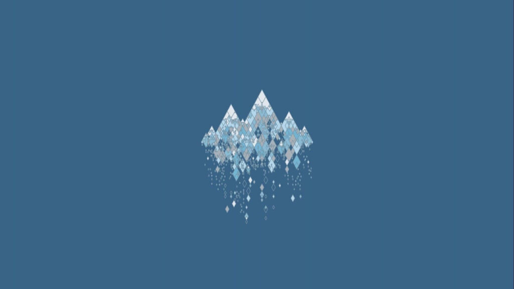 Stylized Mountain Minimalist Wallpaper with Geometric Patterns