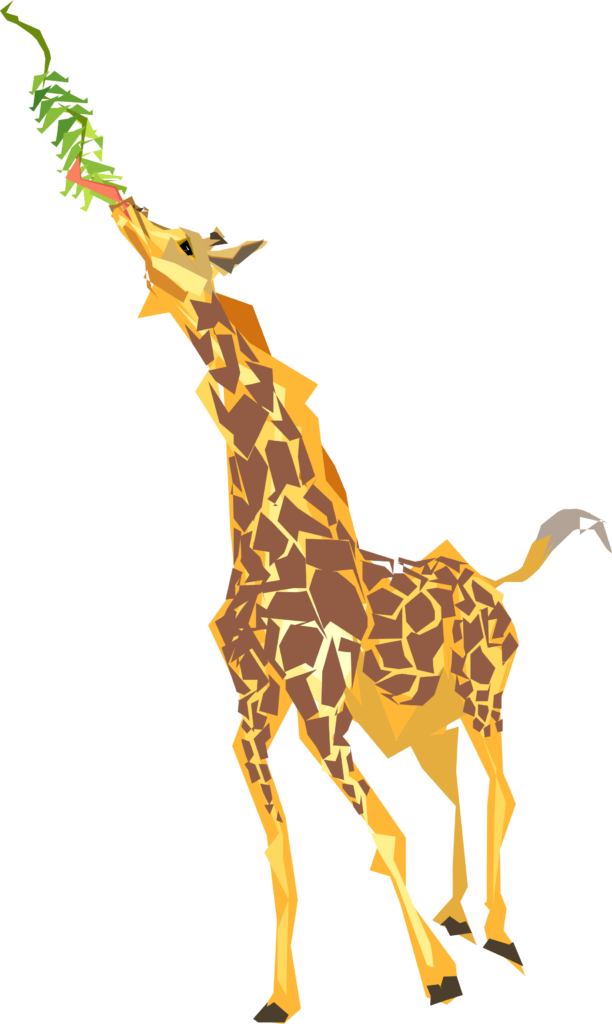 Vibrant Geometric Giraffe Wallpaper: Modern Artistic Background