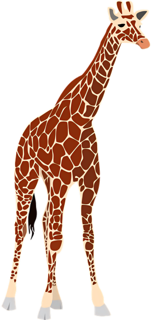 Vibrant Giraffe Illustration: Elegant Patterns & Features Wallpaper