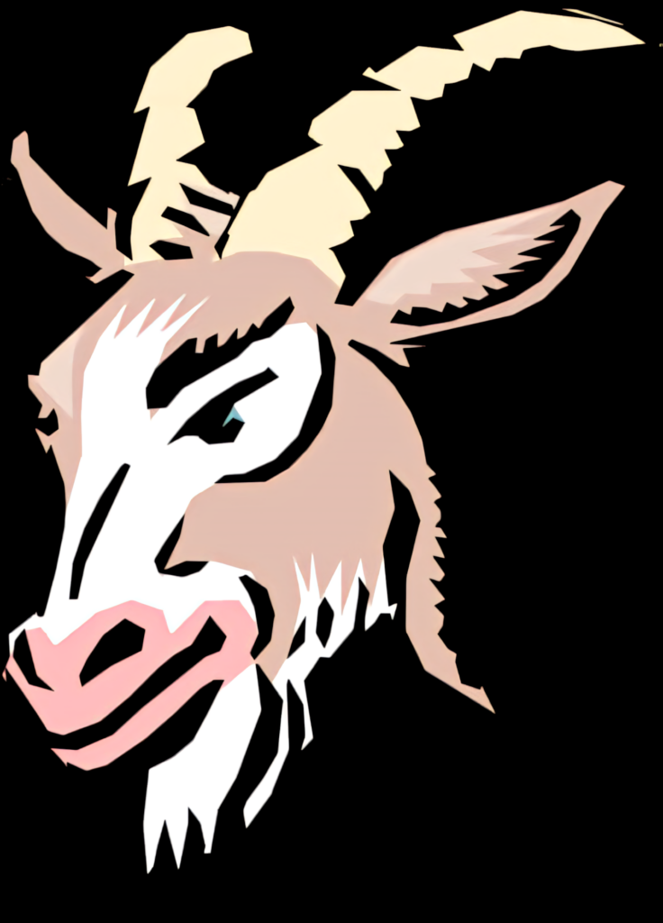 Stylized Goat Wallpaper - Bold, Modern Art for Unique Spaces