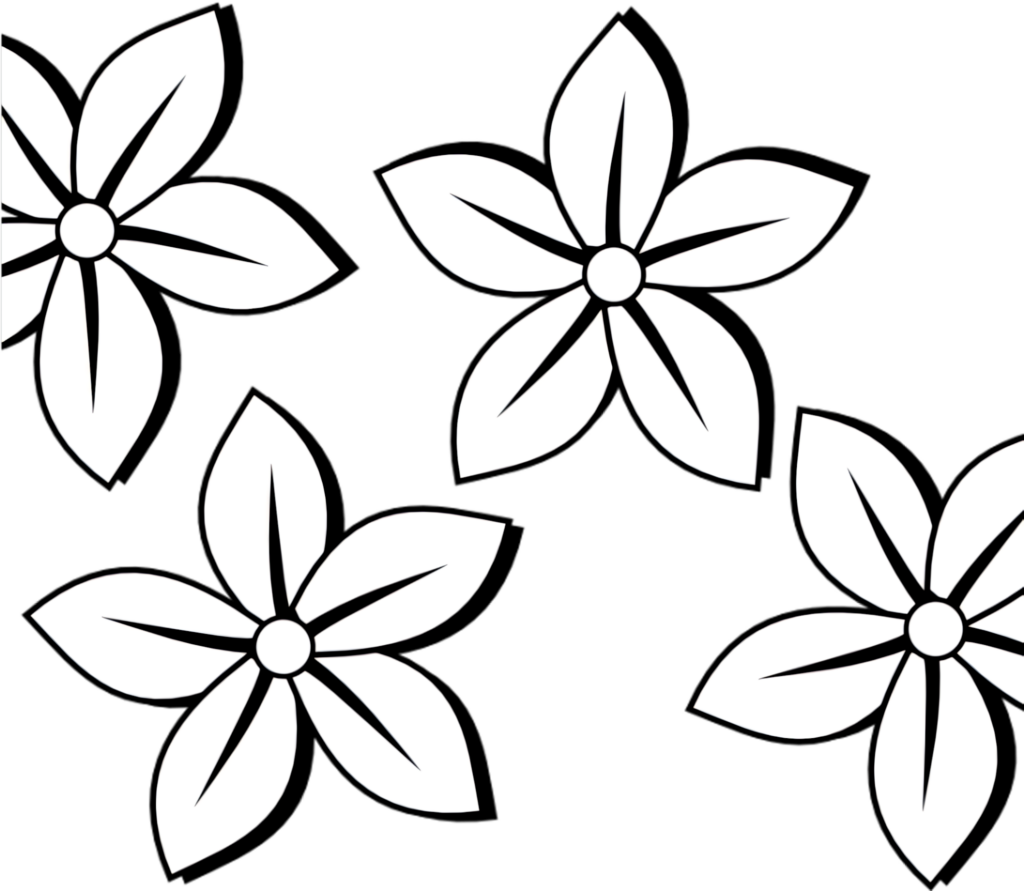 Stylized Jasmine Flowers Wallpaper: Bold Elegance on Dark Background